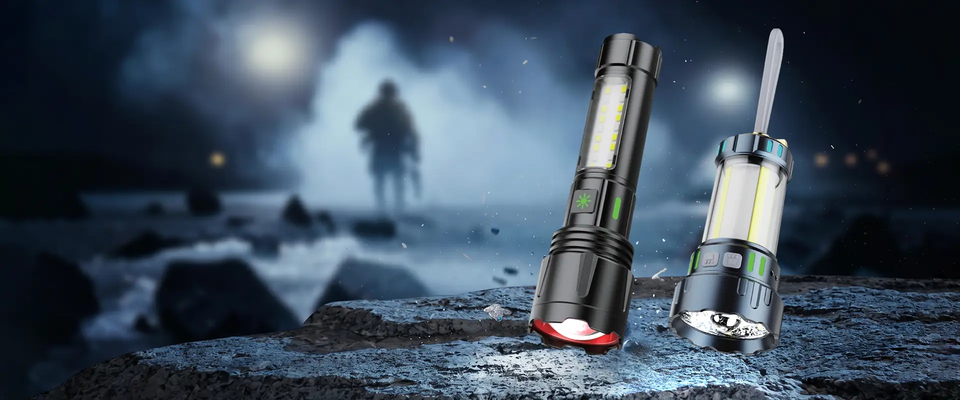 Forest Tiger Tactical LED-lommelygte - genopladelig med høj lumen til arbejdsbrug