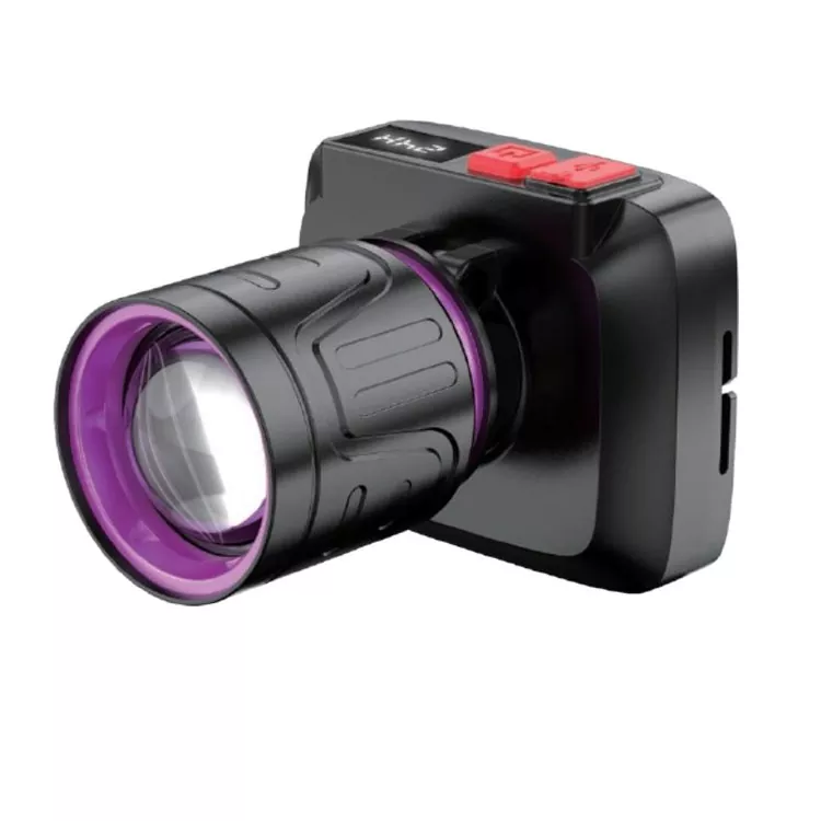 Vandtæt hvid laser LED pandelampe til byggeri og natarbejde