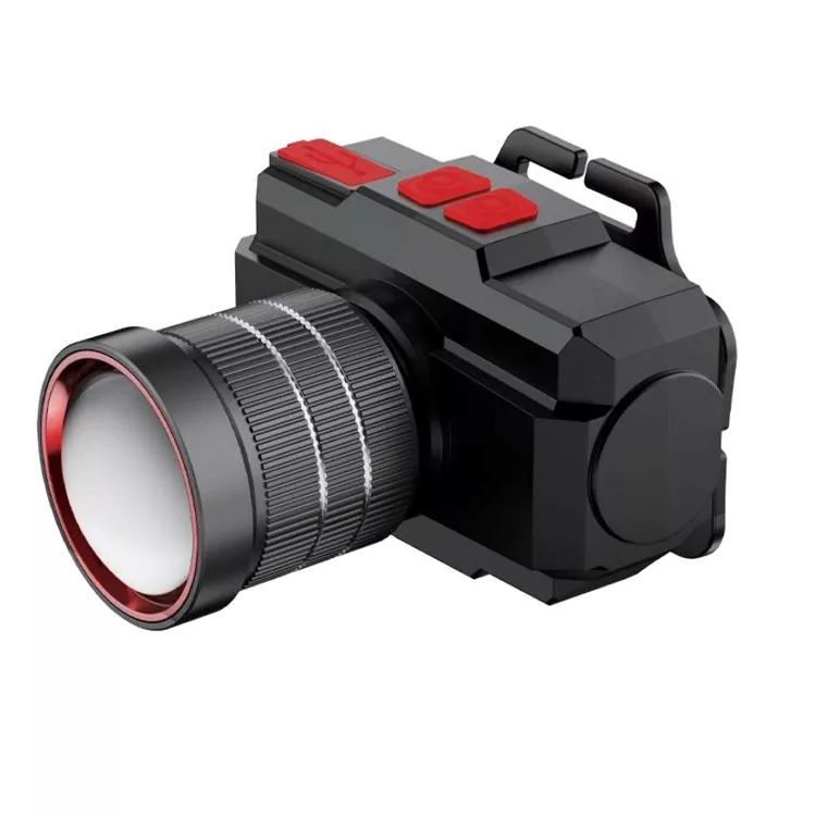 Hvid laser pandelampe til letvægts udendørsaktiviteter og patrulje